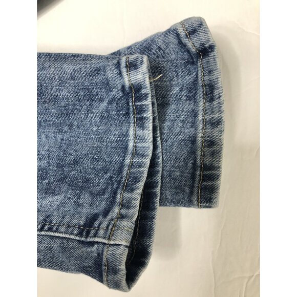 H and M Divided Women's 28x32 Blue Denim Jeans Skinny Leg Distressed Button Fly - Picture 3 of 9